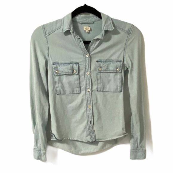 Wilfred Light Wash Jean Button Down Shirt XXS - Picture 1 of 5